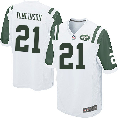 Men's Game LaDainian Tomlinson Nike Jersey White Road - #21 NFL New York Jets